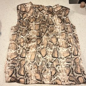 SHEIN: brown Snake skin wide should tank top